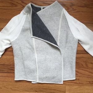 Mixed material sweater